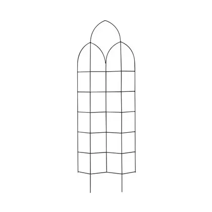 Panacea 72"x24" Black Offset Spires Trellis