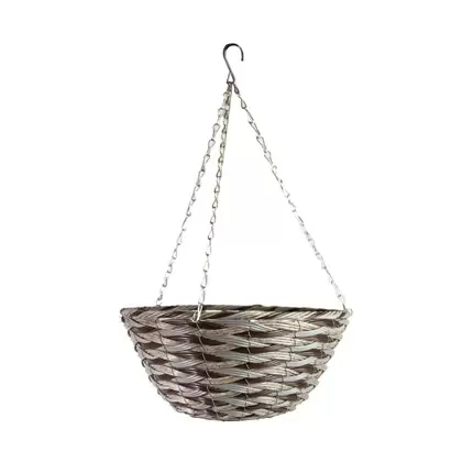 Gardener Select 14"' Round Mix Color Plastic Hanging Basket with Chain Hanger 24/CS