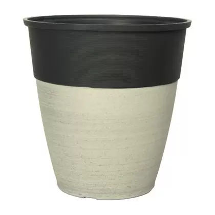 Grower Select 14.00 Hendrix Round Planter, Stone Fusion, 25 per Case, 14.49in OD x 15.00in H, 5.9 Gallon