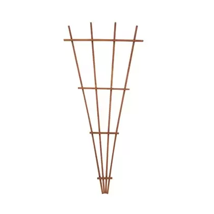 Panacea 72" Wood Fan Trellis Brown