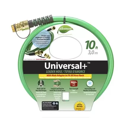 Element 1/2"x10' Leader Hose F/F w/ M/M Adapter