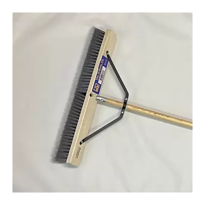 Organic Tool 24" Fine Push Broom with 60" Handle