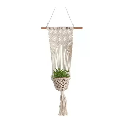 Primitive Woven Hanging Planter