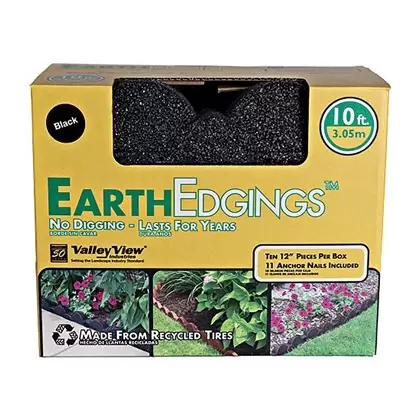 Valley View Earth Edge Rubber Edging Cedar Black
