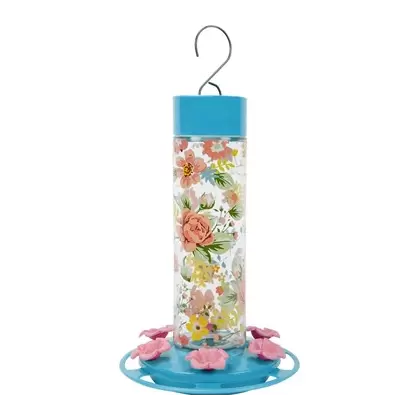 Natures Way 20oz Decorative Hummingbird Feeder Charming Peony