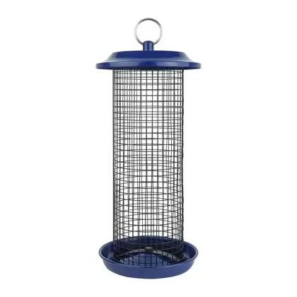 Natures Way 2qt Metal Mesh Mixed Seed and Peanut Bird Feeder Cobalt