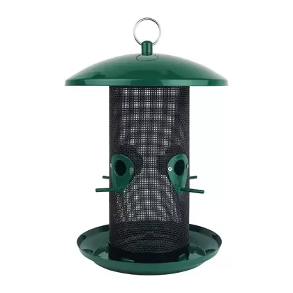 Natures Way 2.5qt Perch If You Please Metal Mesh Mixed Seed Bird Feeder Verdigris