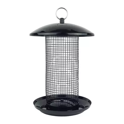Natures Way 2.75qt Metal Mesh Mixed Seed and Peanut Bird Feeder Midnight