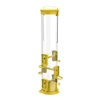 Natures Way 2.1qt Large Plastic Tube Thistle Feeder Yellow
