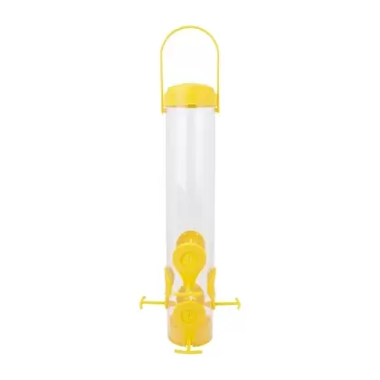 Perky Pet Classic Finch Feeder Yellow with 6 Ports & 1.8lb Capacity