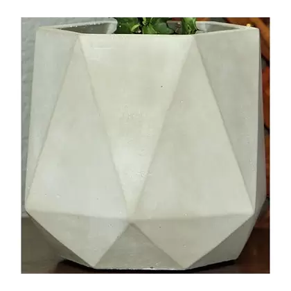 PHG 4.5"x4.5" Geometry Skyline Tumbler Planter Polished Concrete