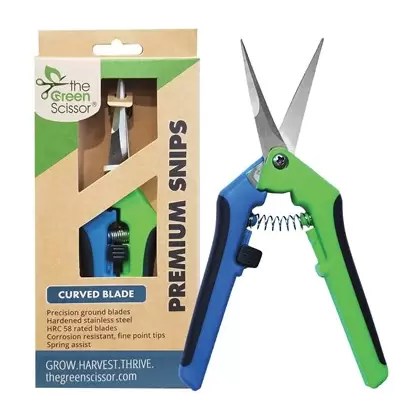 Green Scissor Preminium Snips - Curved