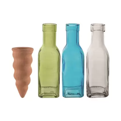 SSI Mini Never Dry Plant Pal With Vintage Water Bottle Assortment