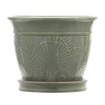 Southern Patio 6" Annandale Planter Celadon Finish