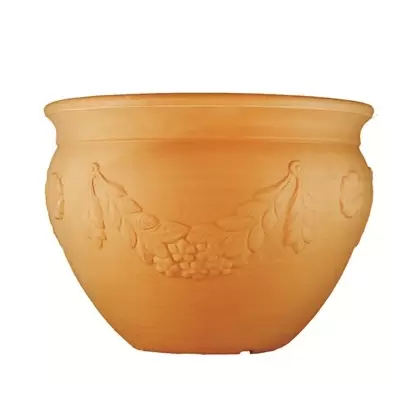 Tusco 14" Garland Bowl Washed Terra Cotta