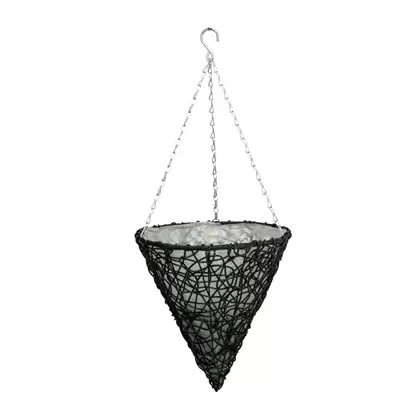 Gardener Select 14" Cone Hanging Basket Dark Blue Wicker 20/CS