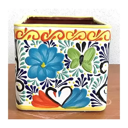 Bella 8" Square Pot Yellow