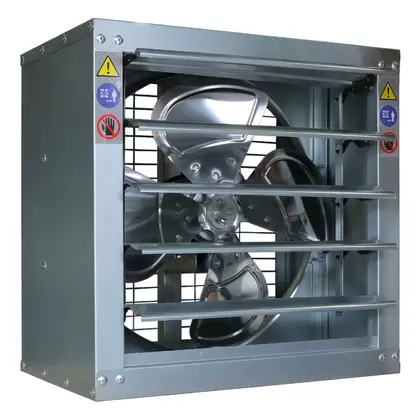 GROW1 Greenhouse Belt Driven Fan w/ Shutter 24in