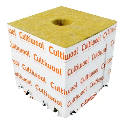 Cultiwool 6" x 6" x 6" Block w/ Optidrain (48 Block/Case) - Cultilene