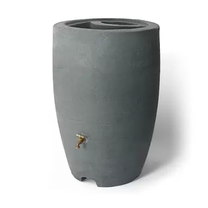 Algreen 50gal Athena Rain Barrel Charcoal