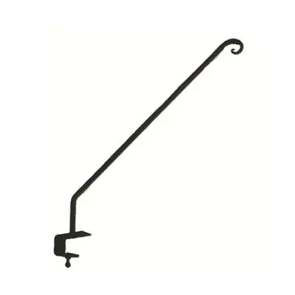 Hookery 30" Arm Plant Feeder Hook With Rail Mount Bracket