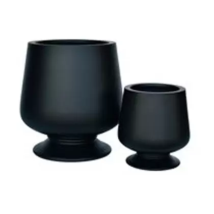 MCarr 16pc Ficonstone Short Snifter Urn Planter Pallet Matte Black