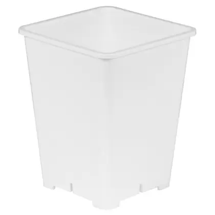 Gro Pro Premium White Square Pot 6 in x 6 in x 8 in (100/Cs)