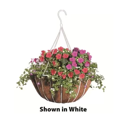 Austram 14" ProGro Planter with Wire Hanger Black