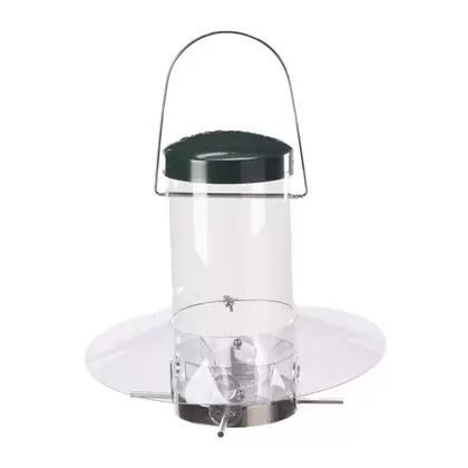 Birds Choice 12" Classic Hanging Feeder with Protective Cover Clear