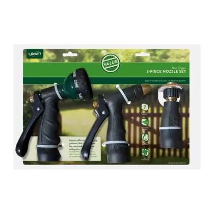 Orbit 3pc Nozzle Set with Rear Trigger Zinc Green