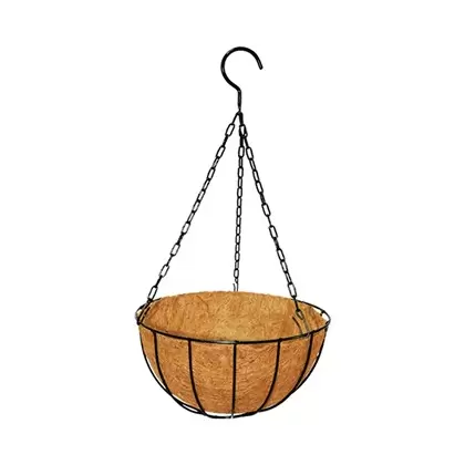 PlantBest 16"/40cm Metal Hanging Basket With Coir Liner