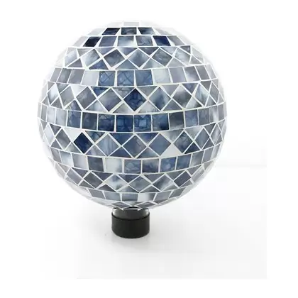 VCS 10" Blue Triangle & Square Glass Globe w/ Hanging Chain