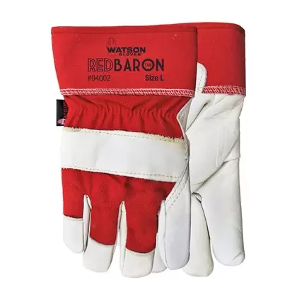 Watson Gloves Red Baron Lined Large Sherpa Lined/Cowhide
