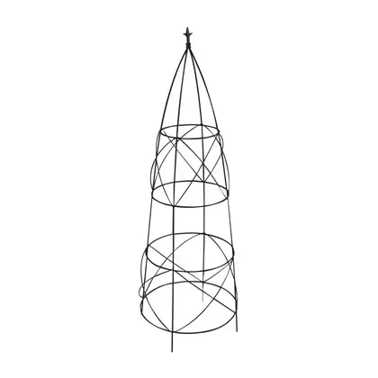 Panacea 60" Circular Obelisk w/ Finial Black