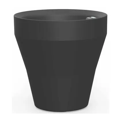 Crescent 22" Rim TruDrop Planter Caviar Black