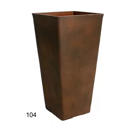 Austram 12" x 8" x 20" Vizcaya Square Vase Anchor Rust
