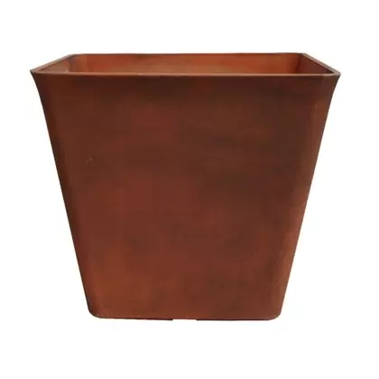 Austram 12" x 12" x 18" Vizcaya Square Planter Anchor Rust