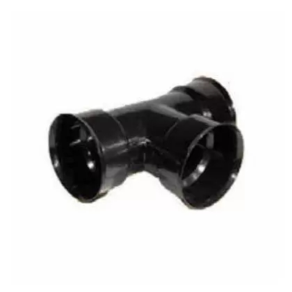ADS Tee, Bell-End HDPE Watertight Dual Wall Injection Molded N-12, Black 12" | DFD1264WT