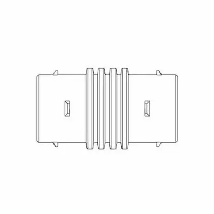 ADS Internal Coupler, Snap HDPE Single Wall Black Male x Barb 3" | DFECPINT030