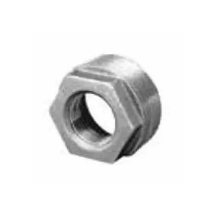 Pipe Bushing, 2" x 1-1/4"MNPT x FNPT Galvanized Malleable Iron Hex Head