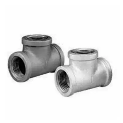 Pipe Tee, 1-1/2"FNPT Galvanized Malleable Iron