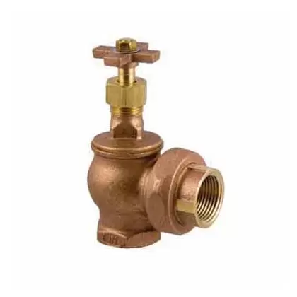 Angle Valve, 1" Brass 150 psi AVU Series 1-Piece Rising Swivel with Union