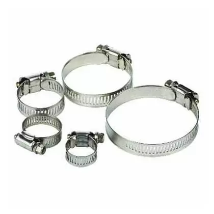 Hose Clamp, 1-1/16" Yellow Dichromate Zinc-Plated Stainless Steel 57 Series