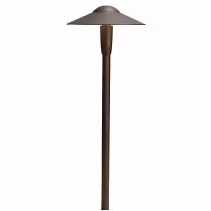 3 W 3000K Integrated LED Textured Architectural Bronze Aluminum Dome 8.25" x 22" Path Light | KIC15810AZT30R