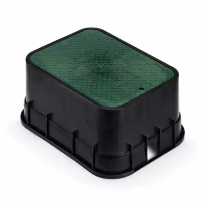 12" Rectangular Black Body Irrigation Control Valve Professional Jumbo with Drop-in Purple Lid Valve Box Body | RBBPVBJMBP