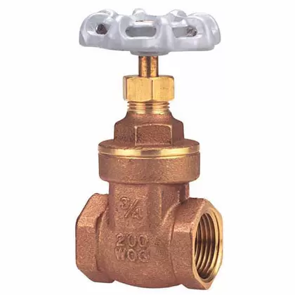 1-1/2" FIPT Lead Brass 200 psi TI-8 Series Gate Valve | VLZGV015F