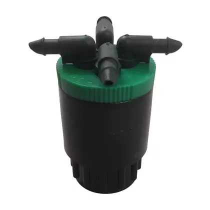 1/2" Inlet FIPT x Barb Swivel 20 gph Green CFL Series Pressure Compensating 4-Outlet Drip Bubbler | AGFCFL20
