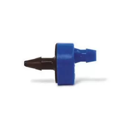 1/2" or 3/4" x 1/4" Self-Piercing Barb x Barb 0.5 gph Plastic Blue XB Series Pressure Compensating Low Flow 100/Inner Carton Drip Emitter | RBXXB05BULK