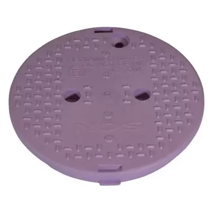 10" Round Purple Reclaimed Water Standard Valve Box Cover | NDB111CR