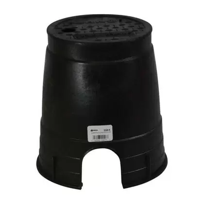 6" Round Black Water Meter Overlapping Meter Box Cover | NDBD109B